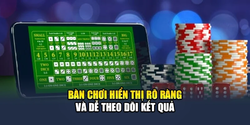 Sicbo Tại QH88 Dễ Chơi Dễ Trúng Thưởng Lớn Mỗi Ván 1 Bàn chơi hiển thị rõ ràng và dễ theo dõi kết quả